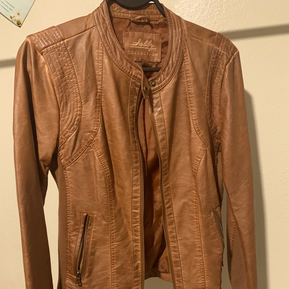 Brown Leather Jacket. Only worn once!